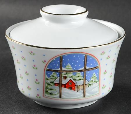 Home For The Holidays Sugar Bowl & Lid