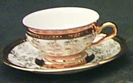 Anita Footed Demitasse Cup & Saucer Set
