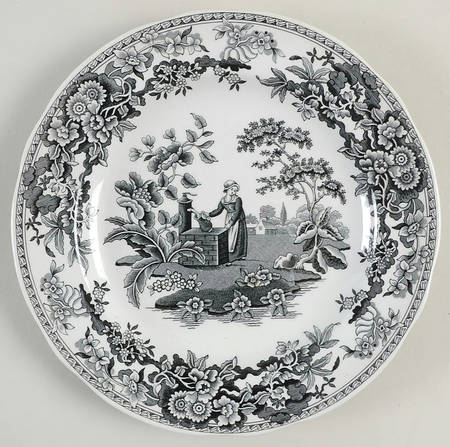 Archive Collection Black Salad Plate by Spode