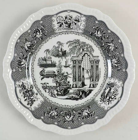 Archive Collection Black Large Dinner Plate by Spode