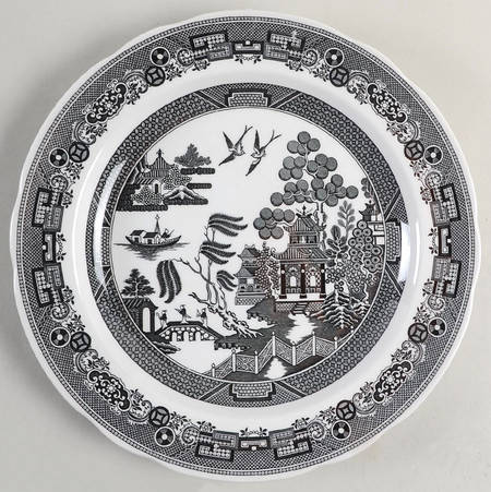Archive Collection Black Dinner Plate by Spode