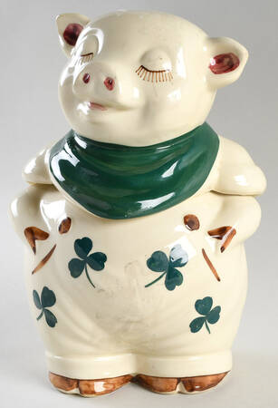 Smiley Pig  Cookie Jar & Lid by Shawnee
