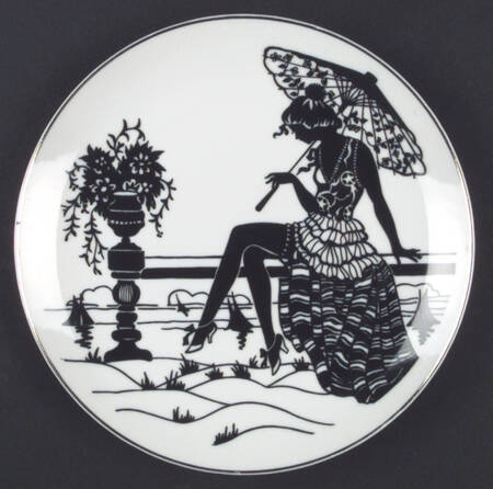 Silhouette Salad Plate