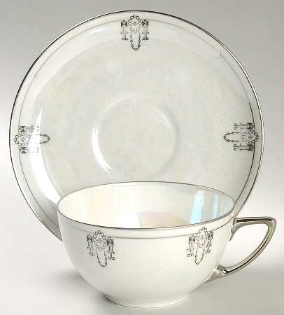 Colonial Flat Cup & Saucer Set by Silverite (Bavaria)