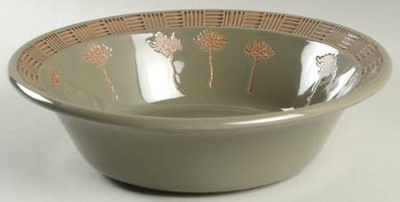 Cornflowers Green 9" Round Vegetable Bowl