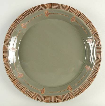 Cornflowers Green 12" Chop Plate (Round Platter)