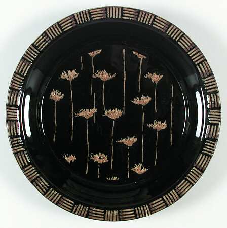 Cornflowers Black Salad Plate by Sasaki