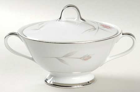 Dusty Rose Sugar Bowl & Lid