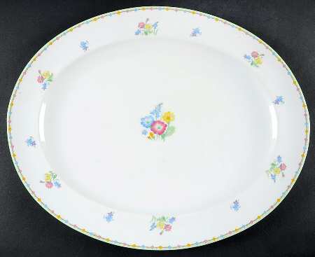 Wild Flowers 17" Oval Serving Platter
