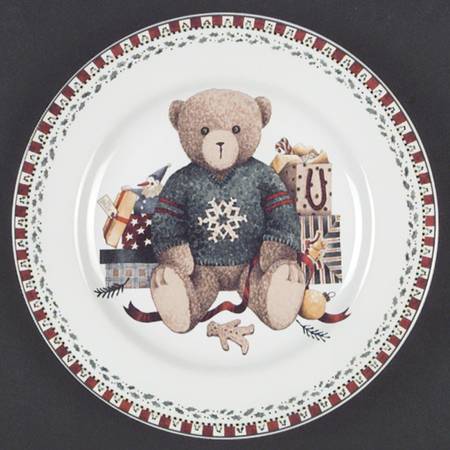 Christmas Bears Salad Plate