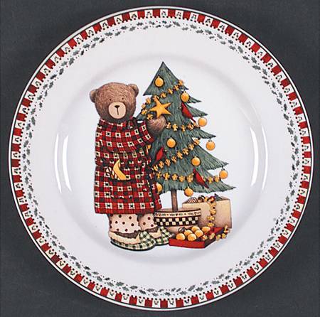 Christmas Bears Salad Plate