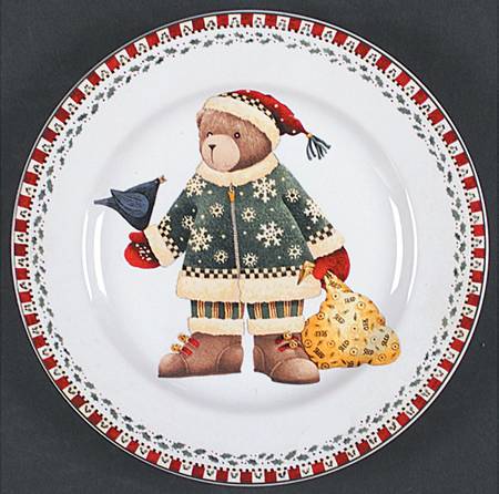 Christmas Bears Salad Plate