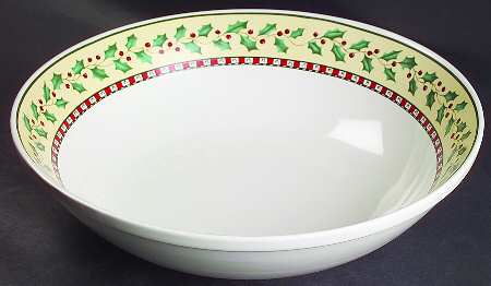 Christmas Bears 12" Pasta Serving Bowl