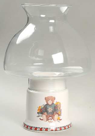 Christmas Bears Hurricane Lamp & Globe