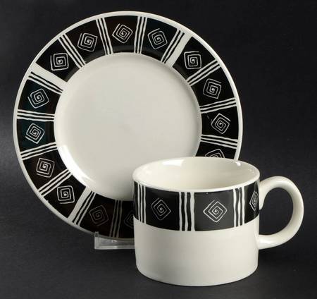 Inca Flat Cup & Saucer Set