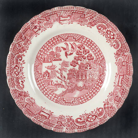 Old Willow Pink Bread & Butter Plate