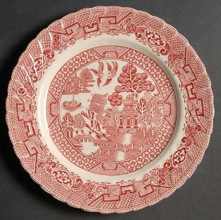Old Willow Pink Salad Plate
