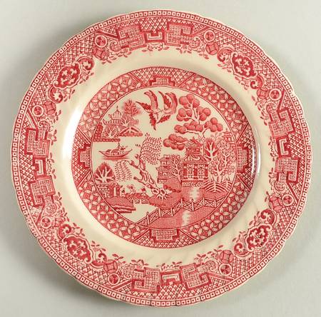 Old Willow Pink Dessert/Pie Plate