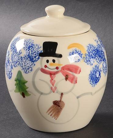 Snowman Family Sugar Bowl & Lid