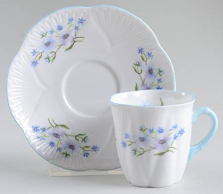 Blue Rock Flat Demitasse Cup & Saucer Set