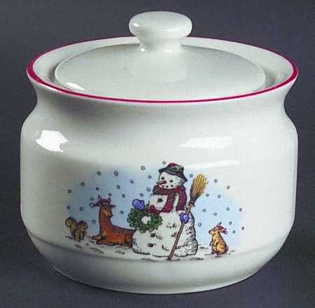 Snowman Sugar Bowl & Lid