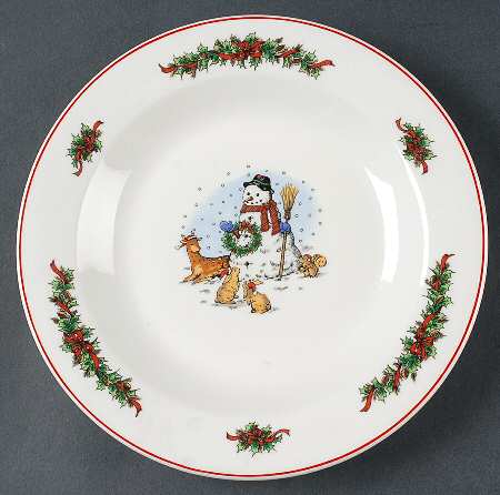 Snowman Salad Plate