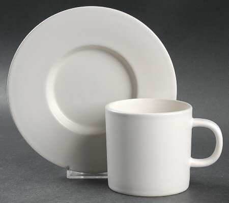 Chalk Flat Cup & Saucer Set