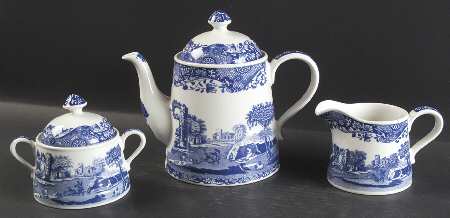 Blue Italian (5 Pc) Tea Set (TPAS, CRA, SUAS)