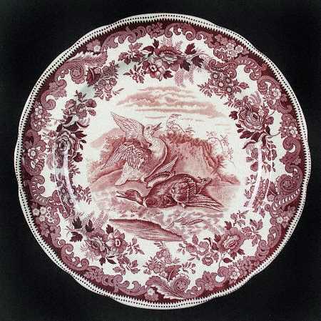 Game Birds-Brown (Floral Border) by Spode