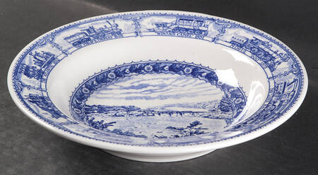 Centenary Colonial (Baltimore and Ohio) Large Rim Soup Bowl