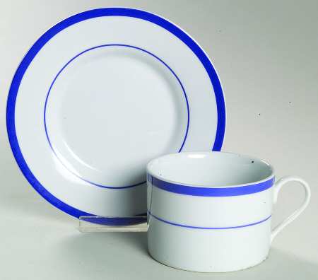 Sierra Cobalt Flat Cup & Saucer Set