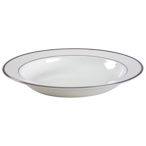 Roulette Blue Large Rim Soup Bowl