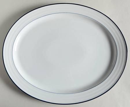 Roulette Blue 14" Oval Serving Platter
