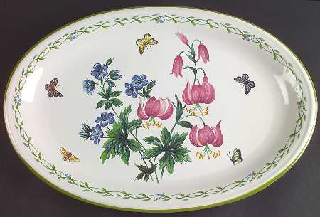 Garden Bloom 16" Oval Serving Platter