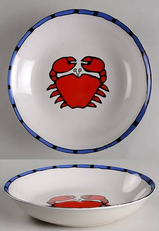 Seattle Fish & Crab 12" Pasta Serving Bowl