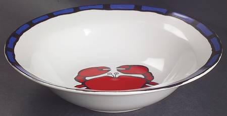Seattle Fish & Crab 9" Round Vegetable Bowl
