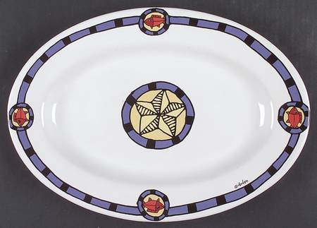 Seattle Fish & Crab 14" Oval Serving Platter