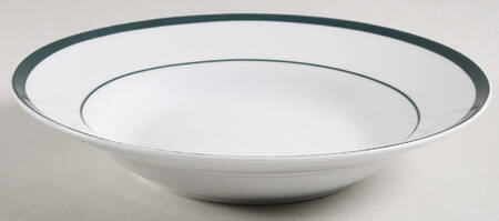 Sierra Hunter Green Rim Soup Bowl