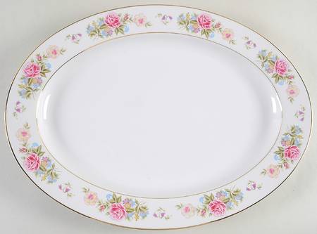Spring Breeze 16" Oval Serving Platter