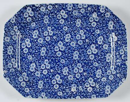 Calico Blue (Crownford Stamp) 13" Rectangular Serving Platter by Staffordshire