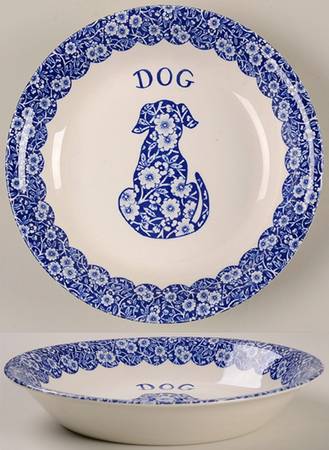 Calico Blue (Crownford Stamp) Coupe Soup Bowl