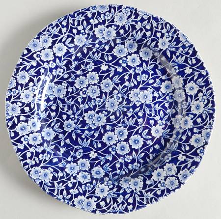 Calico Blue (Crownford Stamp) Luncheon Plate