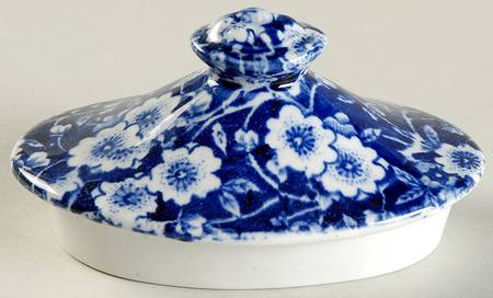 Calico Blue (Crownford Stamp) Lid for Sugar Bowl