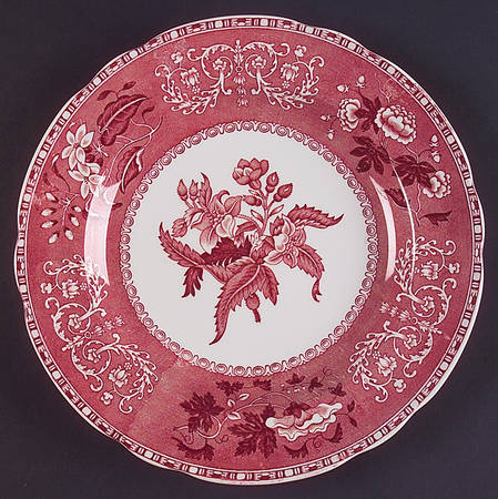 Pink Camilla (Scallop, New Stamp, Microwavable) Luncheon Plate by Spode