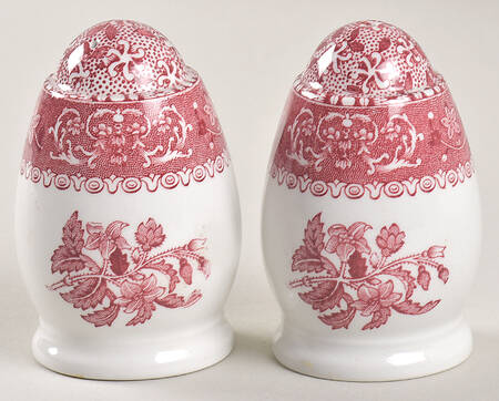 Pink Camilla (Scallop, New Stamp, Microwavable) Salt & Pepper Set by Spode