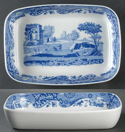 Blue Italian 10" Rectangular Baker