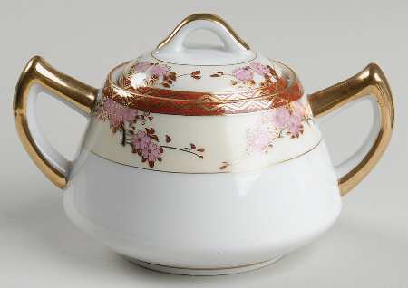 Three Cherries Sugar Bowl & Lid