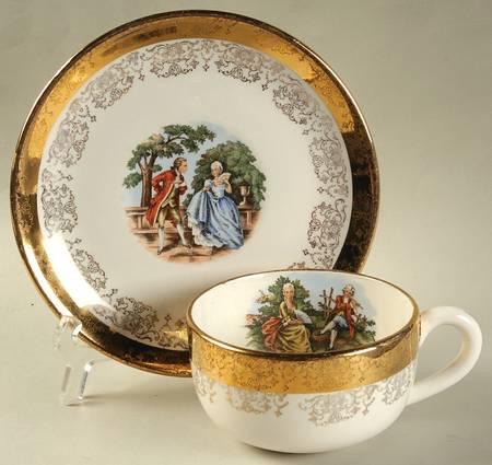 SAB1W Flat Cup & Saucer Set