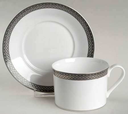Argent Flat Cup & Saucer Set by Spode