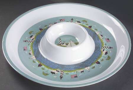 Coastal Breeze 1 Piece Melamine Chip & Dip